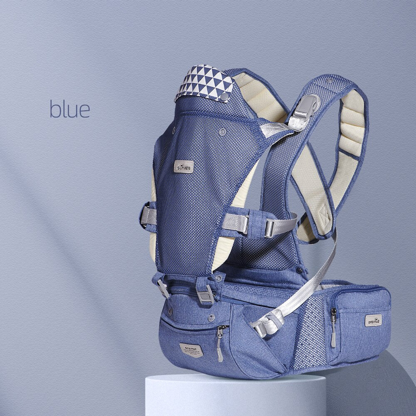 Sunveno Breathable Baby Carrier – Ergonomic Mesh, 6–36 Months, Blue
