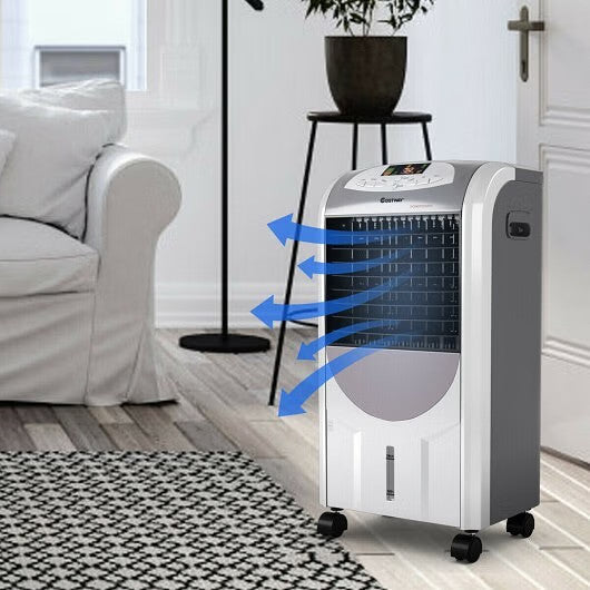Costway 4-in-1 Portable Air Cooler Fan with Heater, Humidifier & Purifier