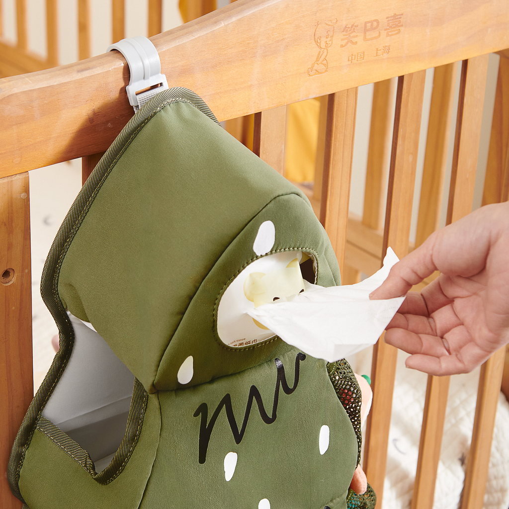 Nursery Hanging Organizer Set (3) – Fox Bear Tree | Crib/Wall Diaper Storage