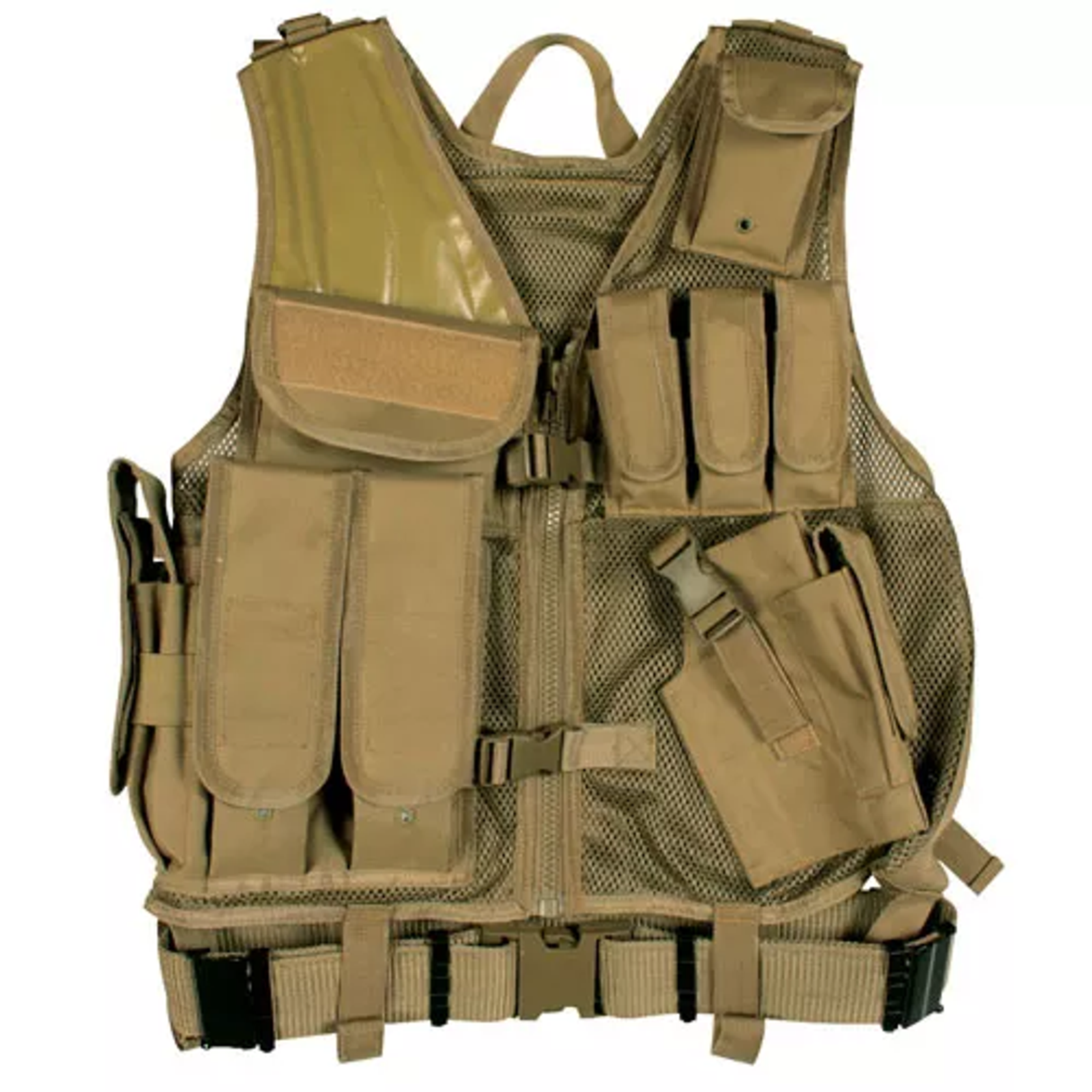 Mach-1 Tactical Vest Coyote, Adjustable Utility Gear with Multiple Pouches