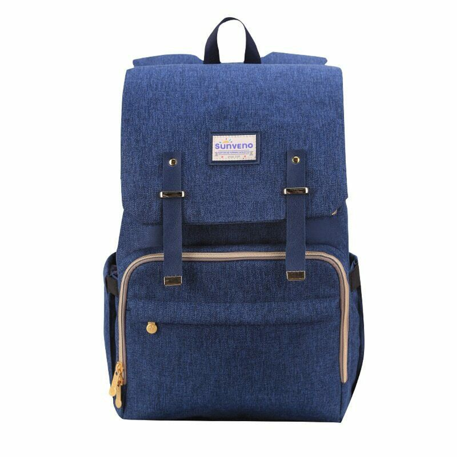 25L Canvas Diaper Backpack – 15 Pockets, Insulated Bottles, Stroller Straps