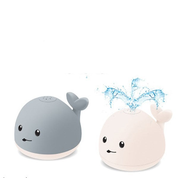 Baby Cute Cartoon Whale Floating Spraying Water Bath Toys With Light Music LED