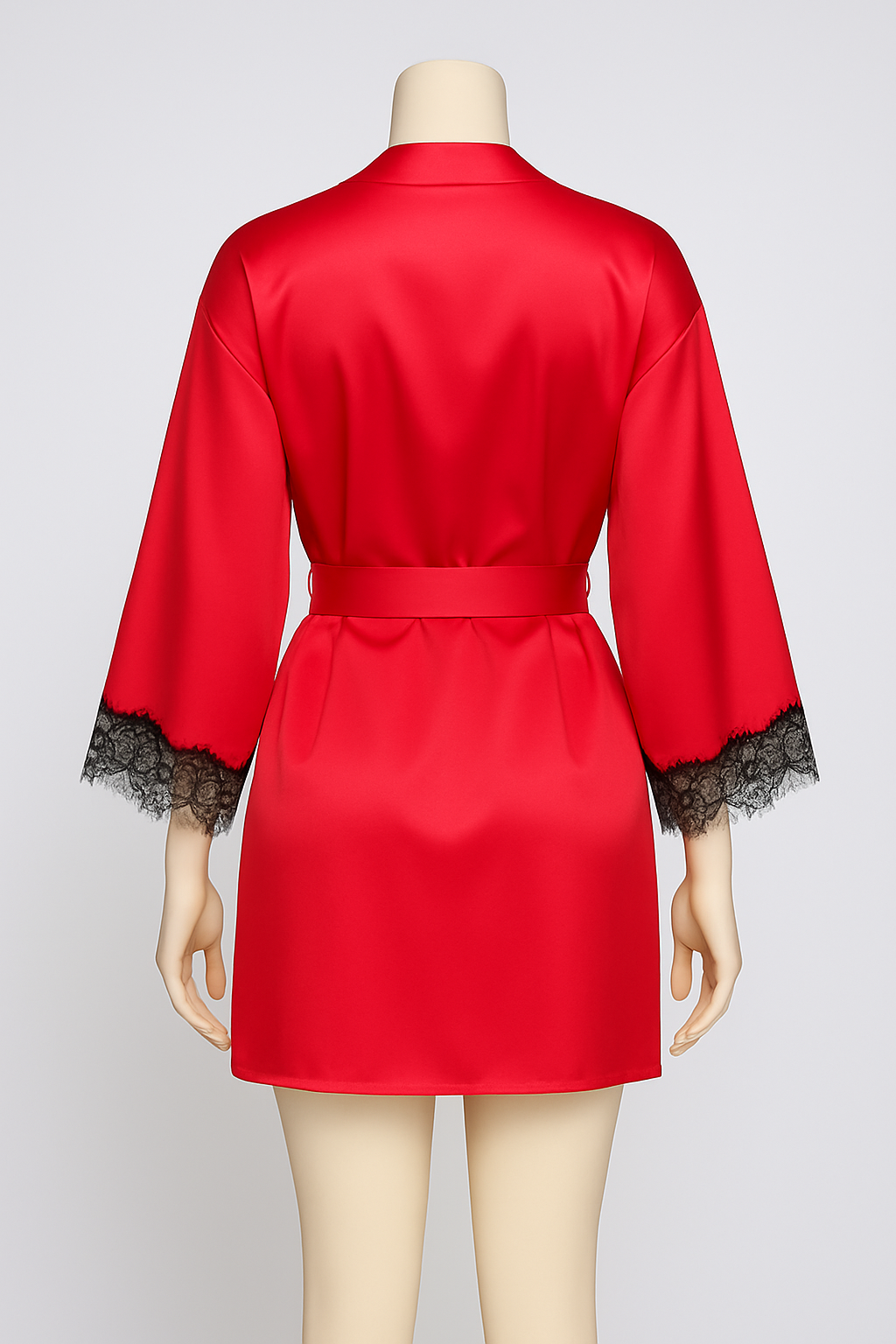 BeWicked Isadora Red Satin Robe – Women’s Loungewear Sleepwear, Size S/M