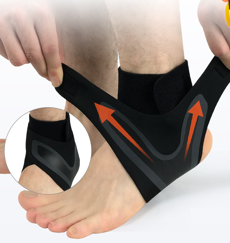 Adjustable Ankle Support Brace Sleeve for Running, Basketball, Sports & Injury R