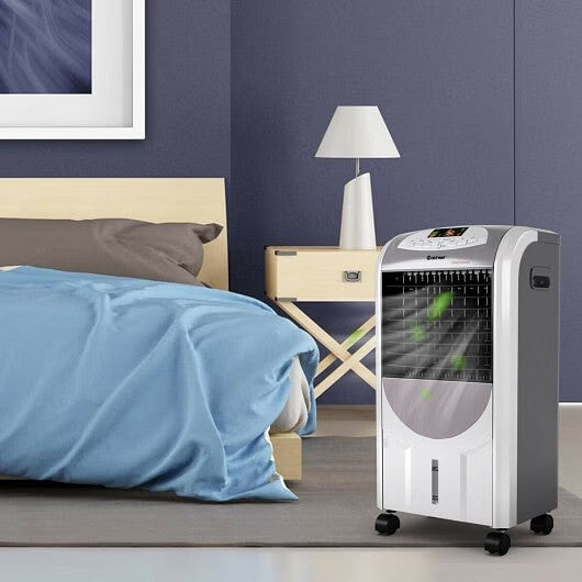 Costway 4-in-1 Portable Air Cooler Fan with Heater, Humidifier & Purifier