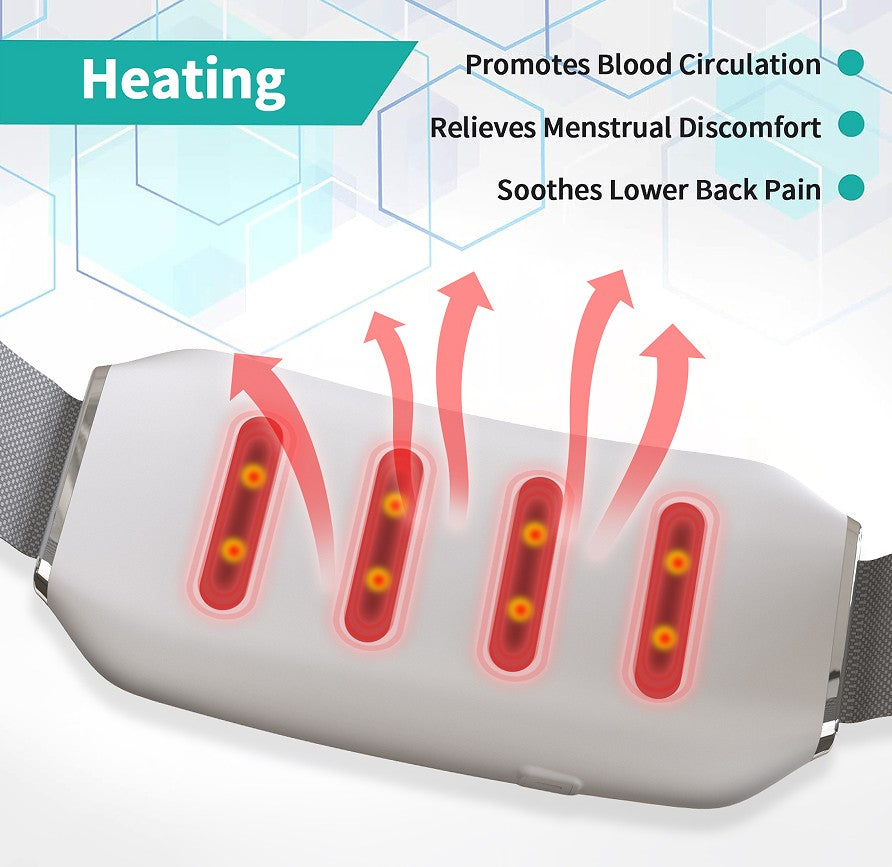 Rechargeable Heat Massage Belt – Back, Waist & Stomach Pain Relief by Boderi