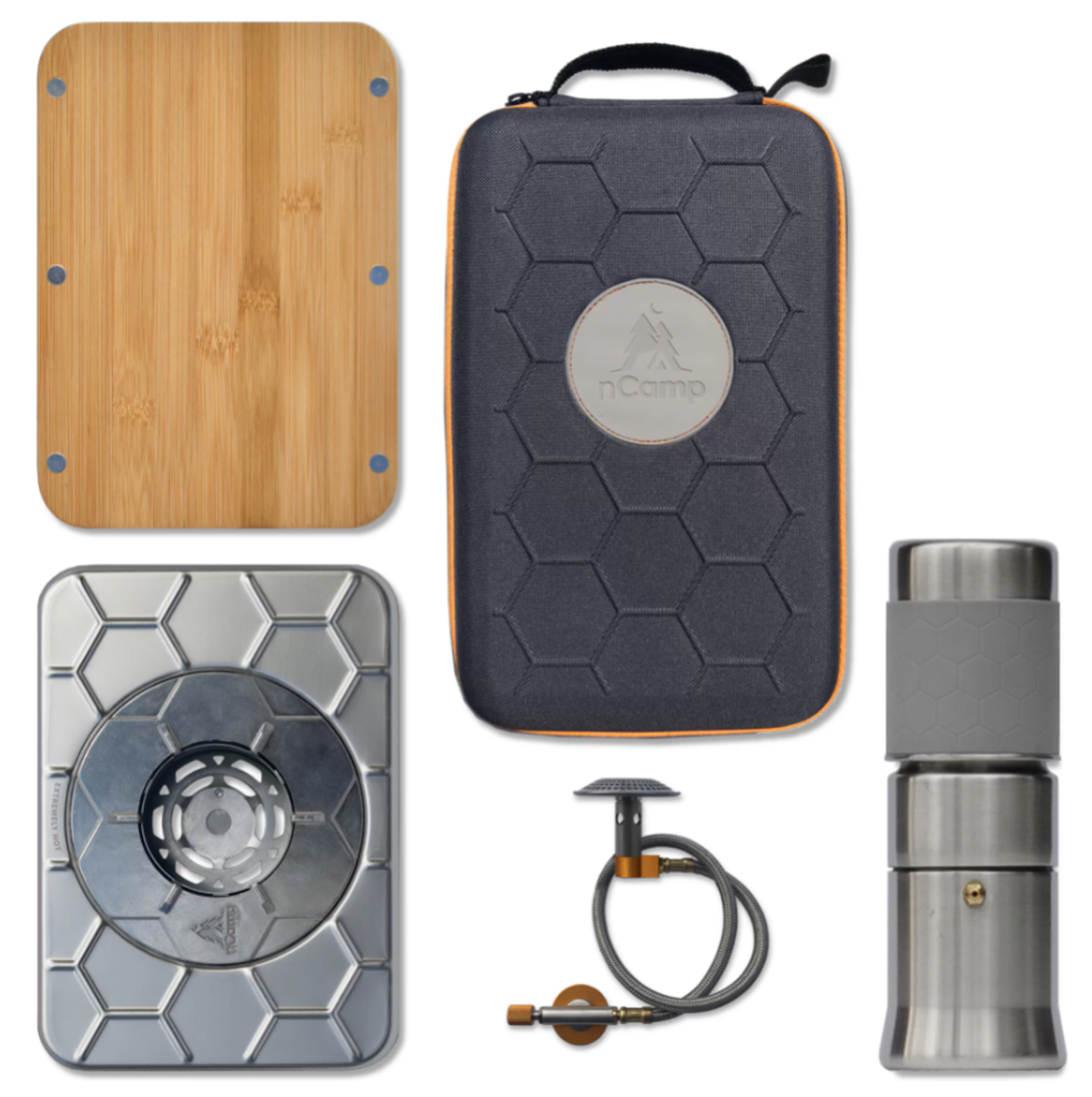 Ncamp Camping Stove Set 5-Piece Portable Kitchen to Go outdoor gas adapter