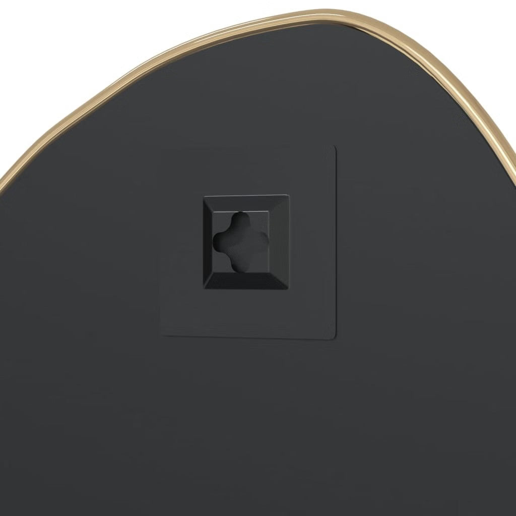 Gold Wall Mirror – Modern Round Glass Mirror with PVC Frame, Wall Mounted