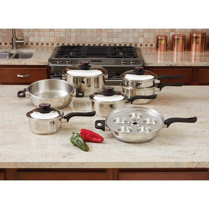 7-Ply 17pc T304 Stainless Steel Cookware Set