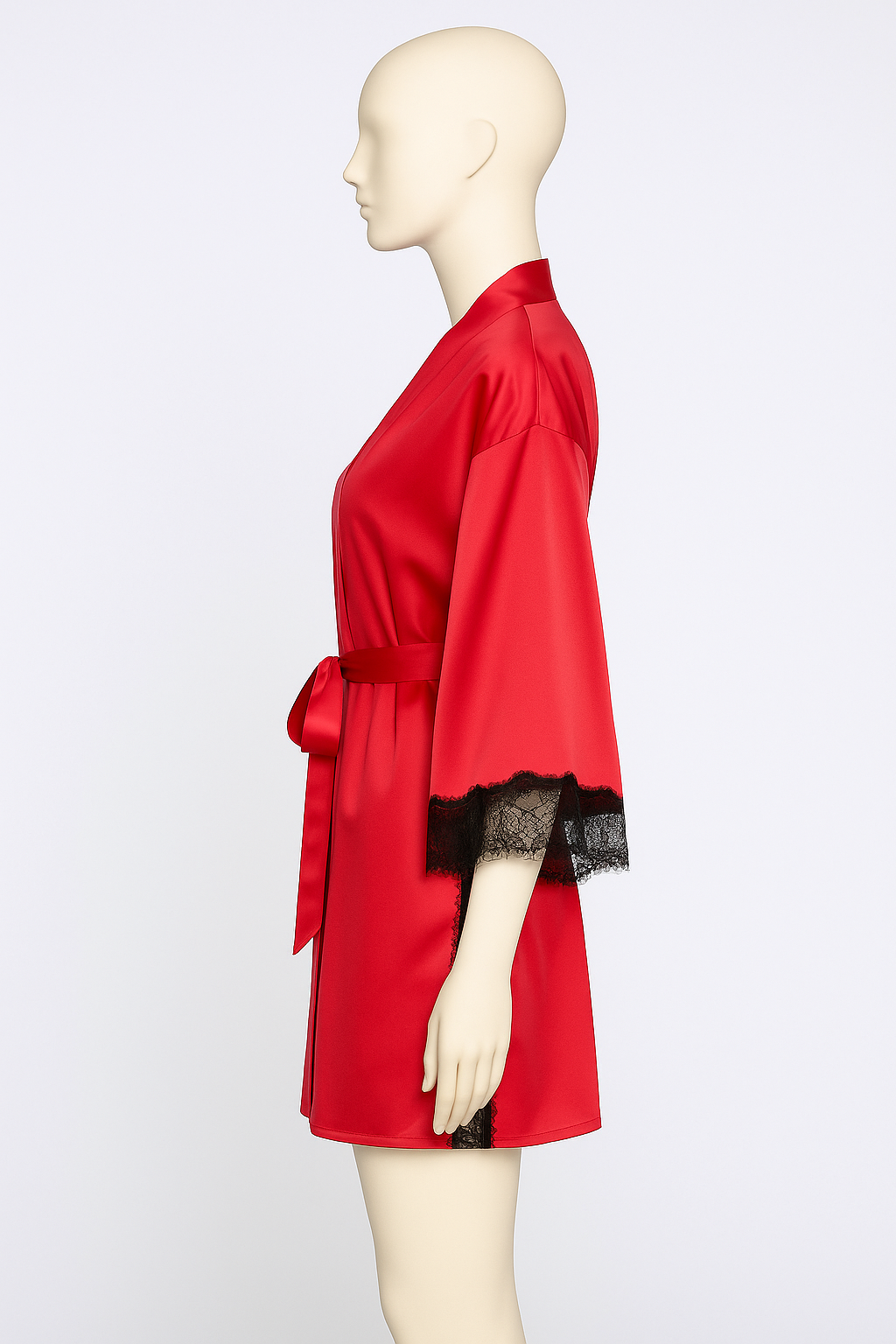BeWicked Isadora Red Satin Robe – Women’s Loungewear Sleepwear, Size S/M