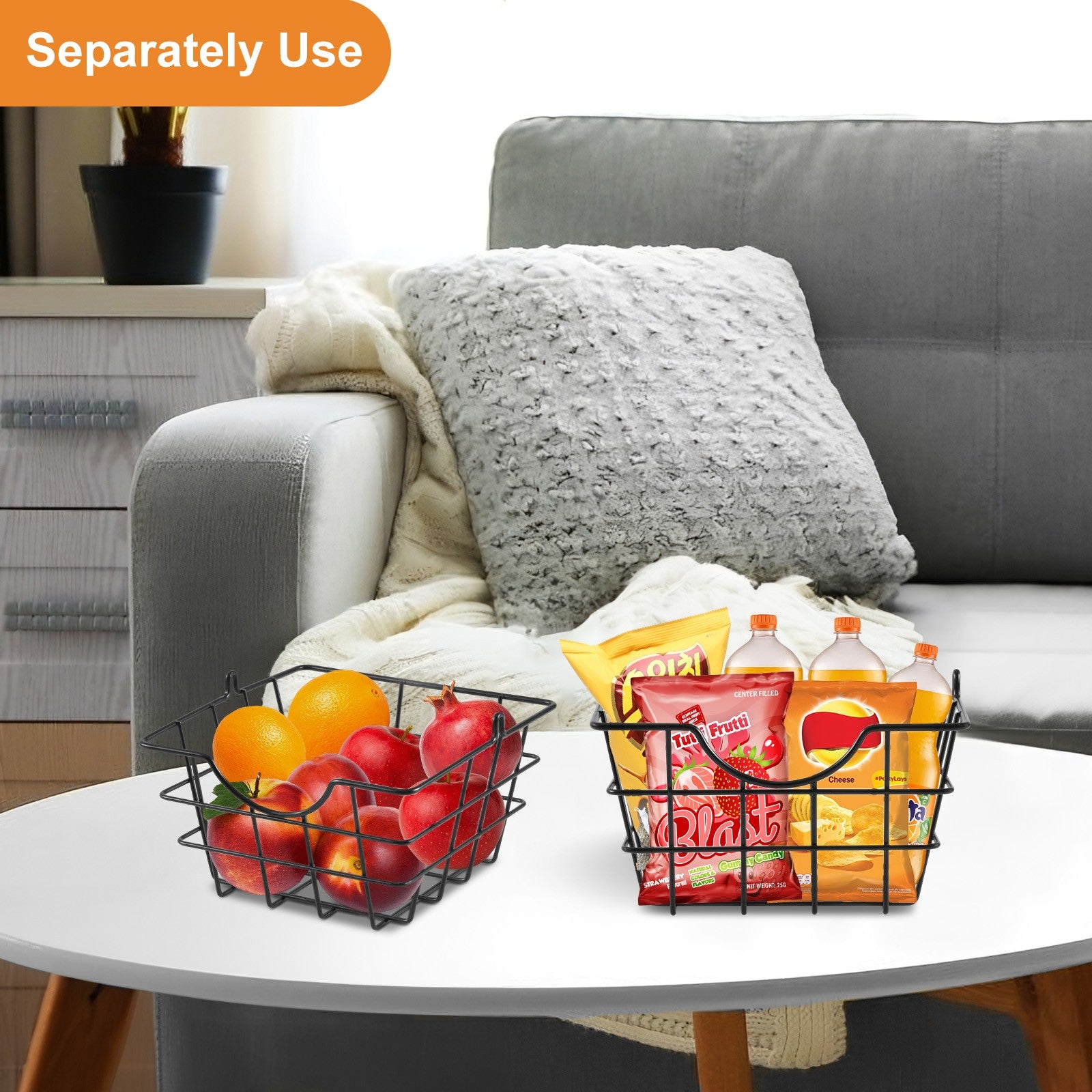 3-Tier Metal Fruit Basket Stand – Countertop Produce Organizer